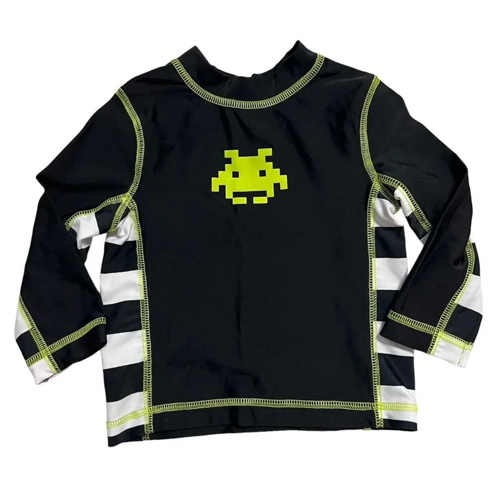 Circo Sz 12m Pixelated Monster Rashguard & Swim Trunks
